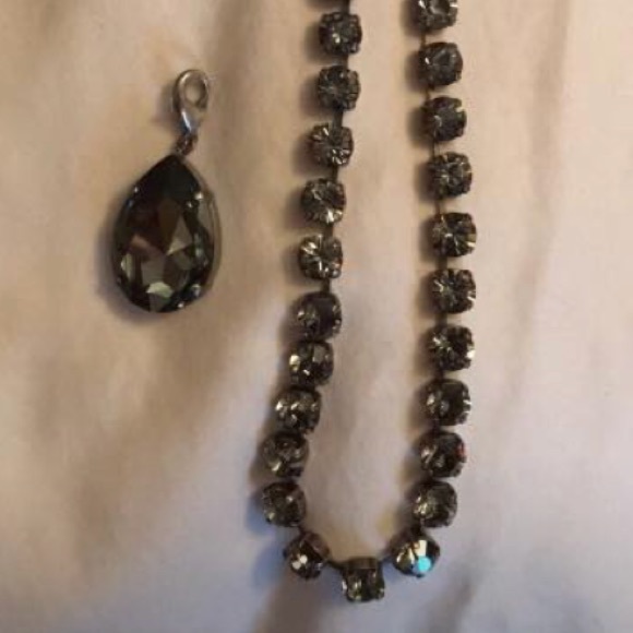 Sabika Jewelry - Beautiful Black Diamond necklace & pendant set